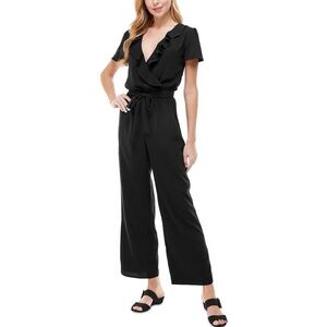 NWT-Kingston Grey Black Ruffle Jumpsuit (size XXL)
